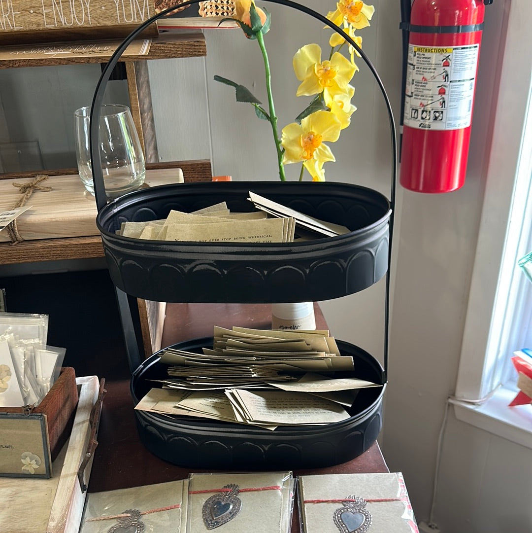 2 Tier Oval Tray