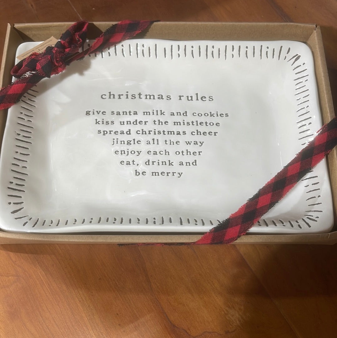 Christmas Rules Tray