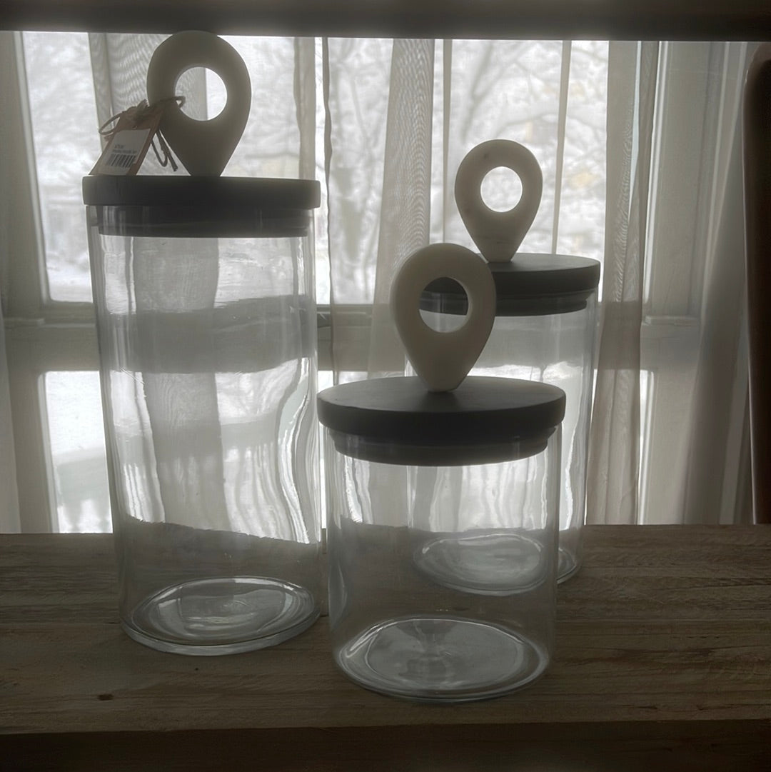 Marble Handle Canister Set