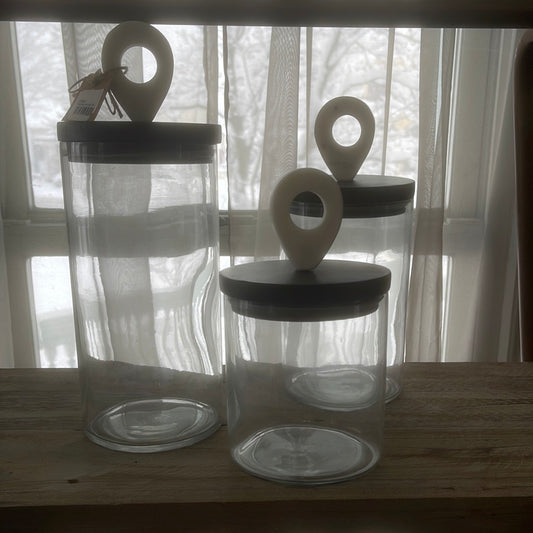 Marble Handle Canister Set