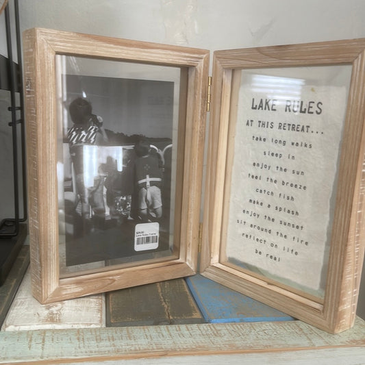 Lake Rules Picture Frame